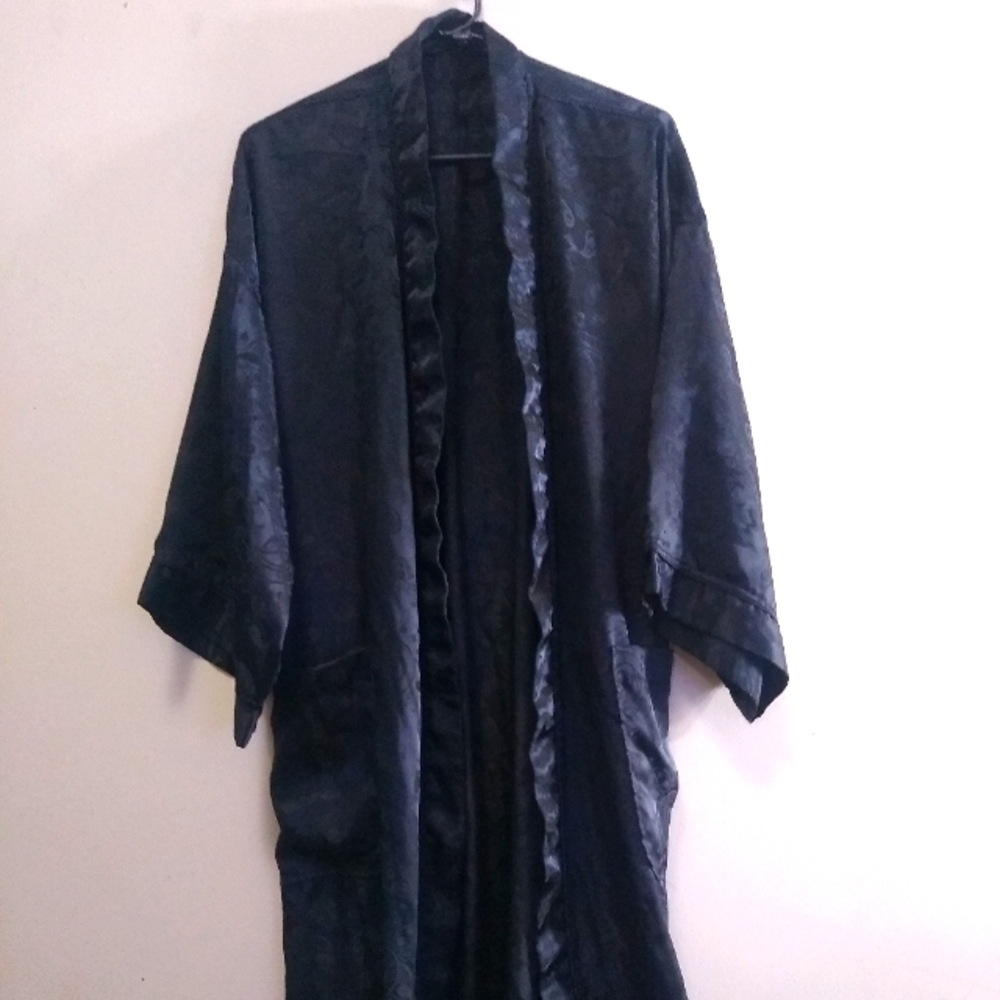 Men's Christian Dior Black Polyester Robe